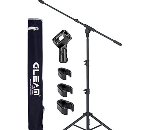 GLEAM Microphone Stand - Tripod Boom Mic Stand with Carrying Bag (Tripod)