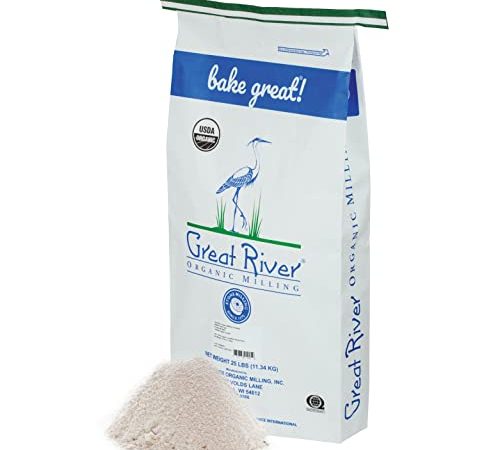 Great River Organic Milling, Lily White Bread Flour, All-Purpose, Organic, 25 Lb (Pack Of 1)