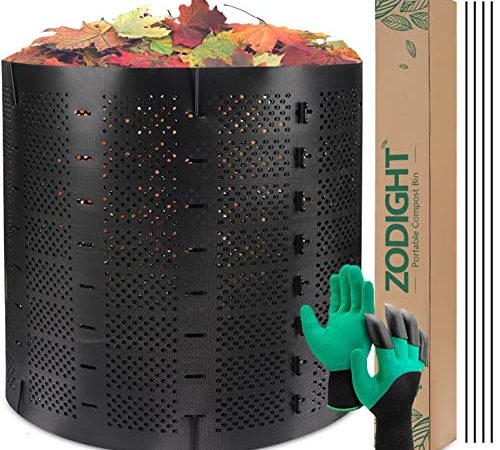 Zodight 220 Gallon Compost Bin Outdoor, Zodight Expandable Outdoor Composter, Easy Assembling, Large Capacity, Fast Creation of Fertile Soil