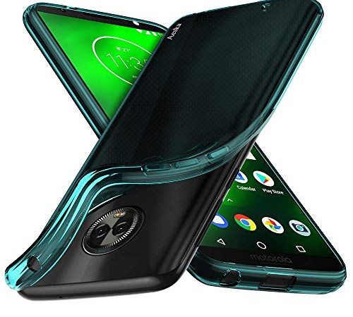 Moto G6 Case, Aeska Ultra [Slim Thin] Flexible TPU Gel Rubber Soft Skin Silicone Protective Case Cover for Motorola Moto G6 (Mint)