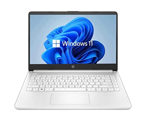 Newest HP 14" HD Laptop, Windows 11, Intel Celeron Dual-Core Processor Up to 2.60GHz, 4GB RAM, 64GB SSD, Webcam(Renewed)