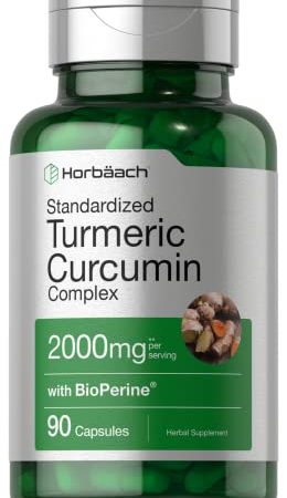 Turmeric Curcumin with Bioperine | 2000 mg 90 Capsules | Non-GMO, Gluten Free Supplement | by Horbaach