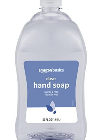 Amazon Basics Gentle & Mild Clear Liquid Hand Soap Refill, Triclosan-free, 56 Fluid Ounces, 1-Pack