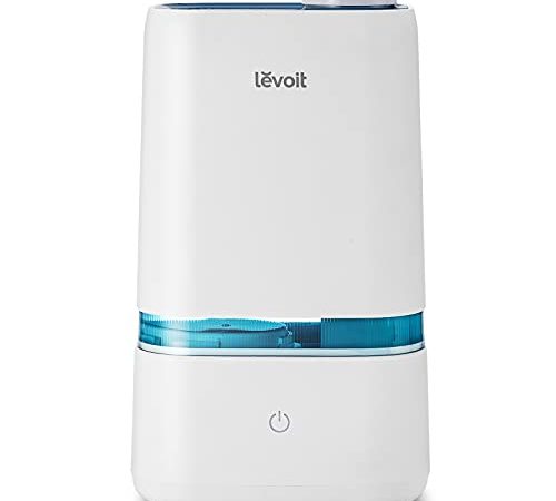 LEVOIT 4L Humidifiers for Bedroom Large Room & Essential Oil Diffuser, Ultrasonic Quiet Cool Mist for Baby, Plants, Last up to 40Hours, Dual 360° Rotation Nozzles, Handle Design, Auto Shut Off, Blue