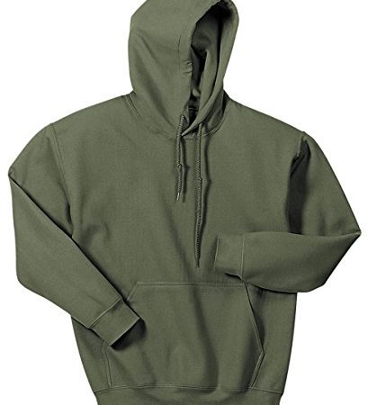 Gildan Men's Heavy Blend Fleece Hooded Sweatshirt G18500 (X-Large, Military Green)
