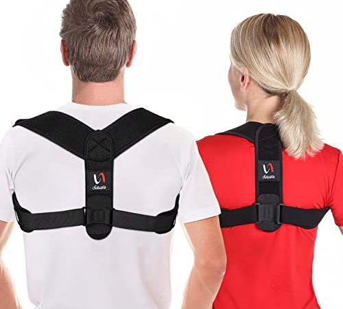 Schiara Posture Corrector for Men and Women, Comfortable Upper and Back Brace, Adjustable Back Straightener Support for Back, Shoulder & Neck