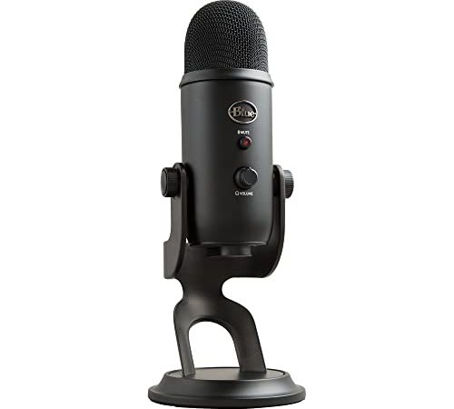 Blue Yeti USB Microphone for PC, Mac, Gaming, Recording, Streaming, Podcasting, Studio and Computer Condenser Mic with Blue VO!CE effects, 4 Pickup Patterns, Plug and Play – Blackout