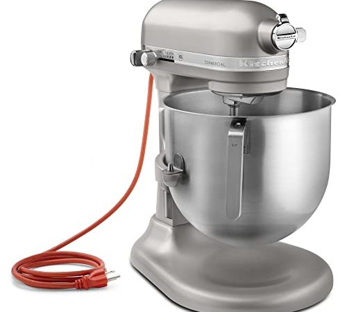 KitchenAid KSM8990NP 8-Quart Commercial Countertop Mixer, 10-Speed, Gear-Driven, Nickel Pearl