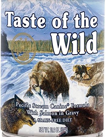 Taste of the Wild Pacific Stream Salmon in Gravy Wet Dog Food Cans 12 Pack 13.2 Ounce Ea. Fast Delivery Just Jak's Pet Market